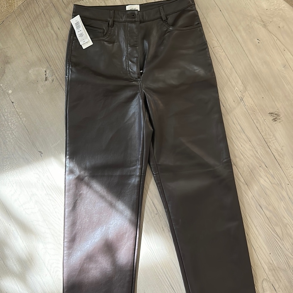 Wilfred Melina Rich Mocha Brown Leather Pant